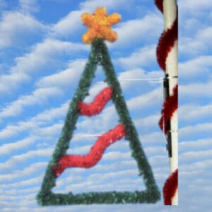 5' Garland Tree Outline Pole Mount Holiday Light Display