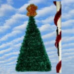 5' Garland Tree Pole Mount Holiday Light Display