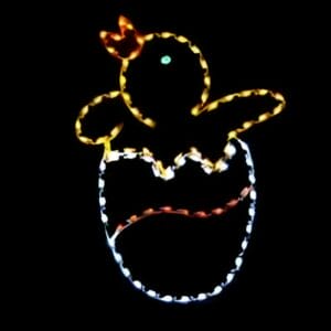 6' Chick In An Egg Holiday Light Display