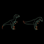 7' Animated Raptor Holiday Light Display