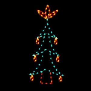 7' Carrot Tree Holiday Light Display