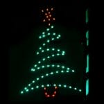7' Zig Zag Christmas Tree Pole Mount Holiday Light Display
