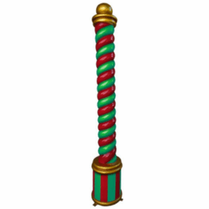 Creative Displays 8' Red and Green Candy Cane Pillar Fiberglass Holiday Display