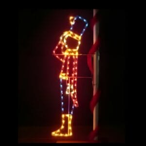 8.5' Side View Soldier Pole Mount Holiday Light Display