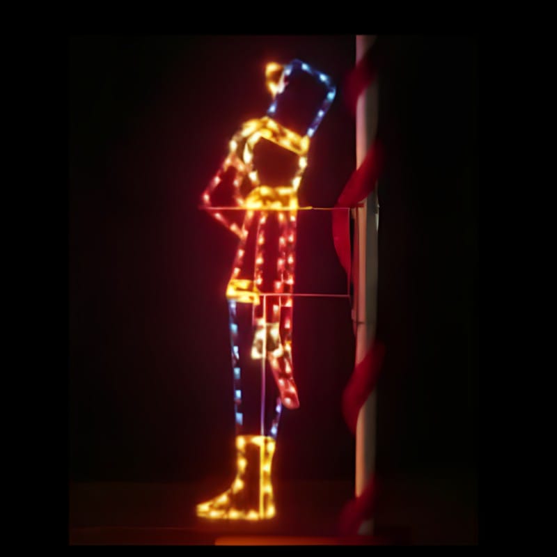 8.5' Side View Soldier Pole Mount Holiday Light Display