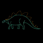 9' Animated Stegosaurus Holiday Light Display
