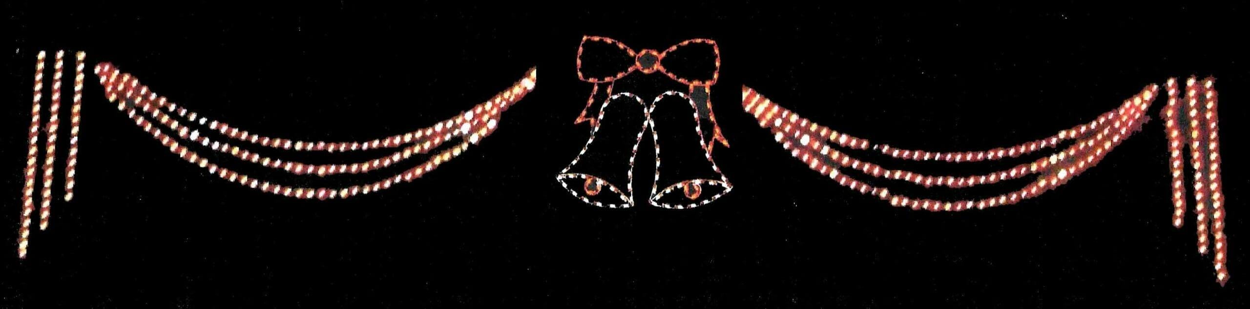 40' Silhouette Bell Swag Skyline Holiday Light Display