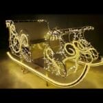 10' Santa's Gilded Sleigh Holiday Light Display