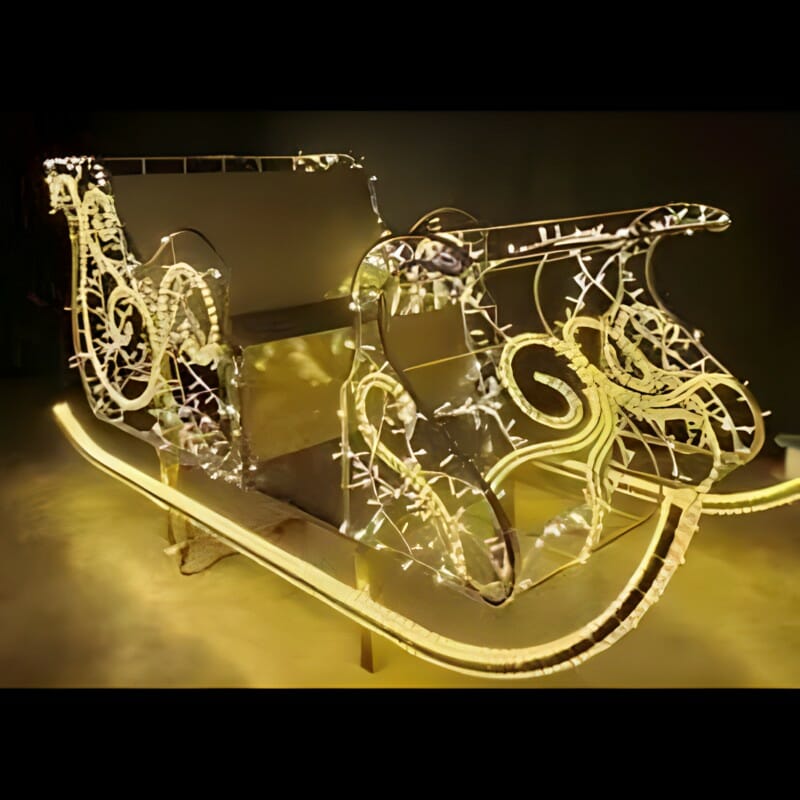 10' Santa's Gilded Sleigh Holiday Light Display