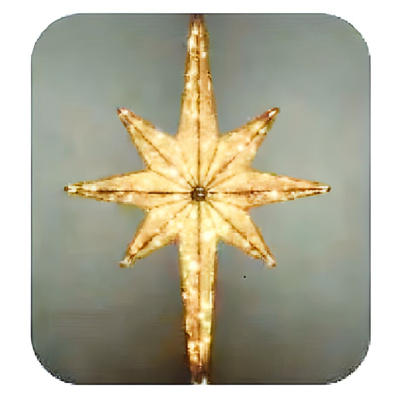 3' Gold Moravian Star Tower Christmas Tree Topper