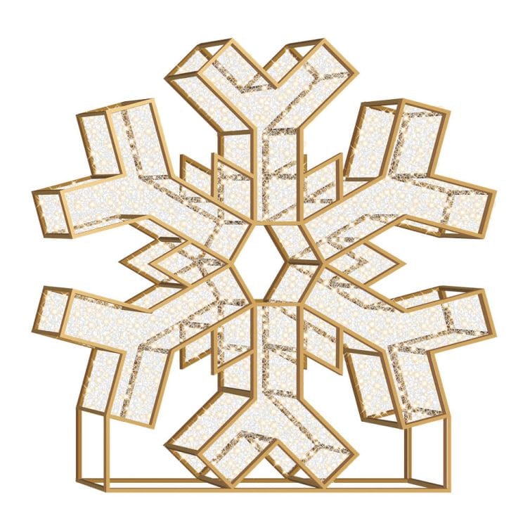 Shimmering Snowflake Dimensional Display