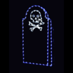 6.5' Skull Tombstone Halloween Light Display
