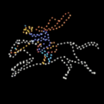 7' Headless Horseman Halloween Light Display