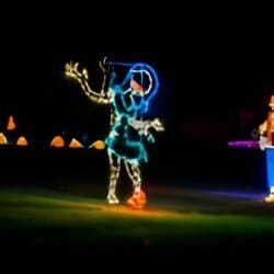 7' Animated Girl Zombie Halloween Light Display