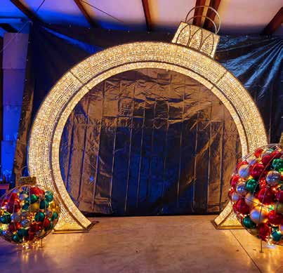16' Shimmering Ornament Arch Dimensional Display