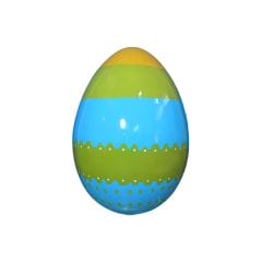 4' Blue and Green Easter Egg Fiberglass Display