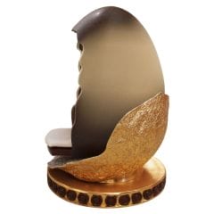 6.5' Milk Chocolate Easter Egg Chair Fiberglass Display