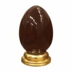 2' Chocolate Easter Egg With Base Fiberglass Display