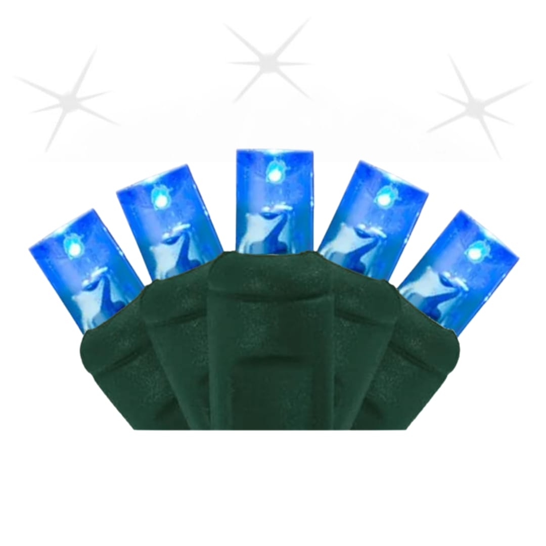 5MM 50 LIGHT LED BLUE STROBE LIGHT STRINGS