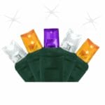 5mm 50 Light LED Orange/Pure White/ Purple Strobe Light Strings