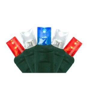 5mm LED red white blue light strings