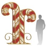 6' LED Candy Cane Light Up Dimensional Display
