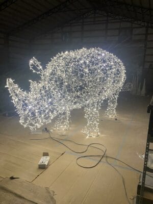 3D Rhinoceros Light Display