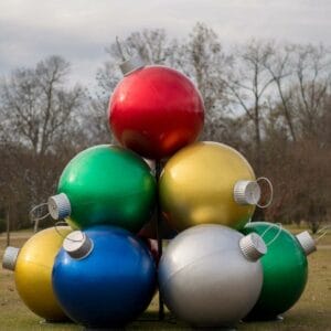 Giant Fiberglass Ornament Stack