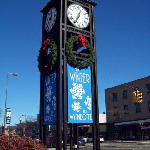 Holiday street banners